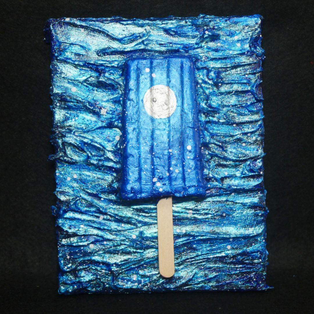油絵 油彩 油彩画 絵 絵画【海雪の月の解けないアイスキャンディー】