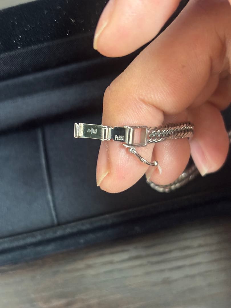 pt850 プラチナ　喜平ブレスレット 12面　12g