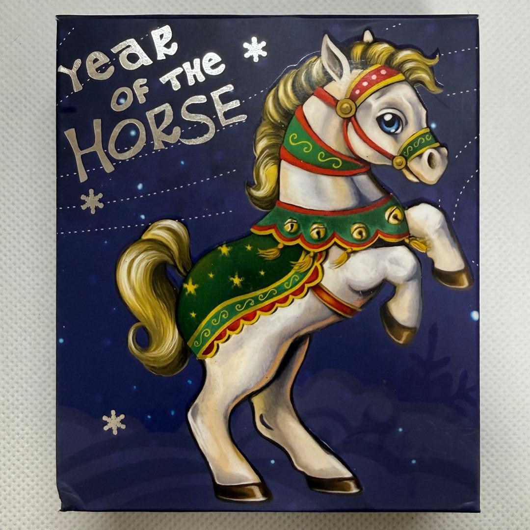 オーストラリアパース造幣局製　クック諸島1/2オンス銀貨　ミドルエリザベス 午年