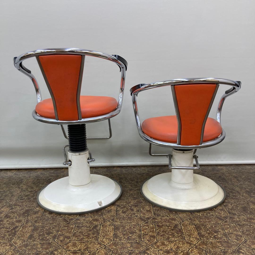 タカラベルモント　バーバーチェア　スタイリングチェア 2脚セット　昭和レトロ