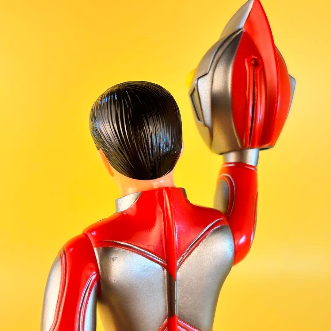 帰ってきたウルトラマン　面取れ　シルバー色　大　ソフビ　ブルマァク