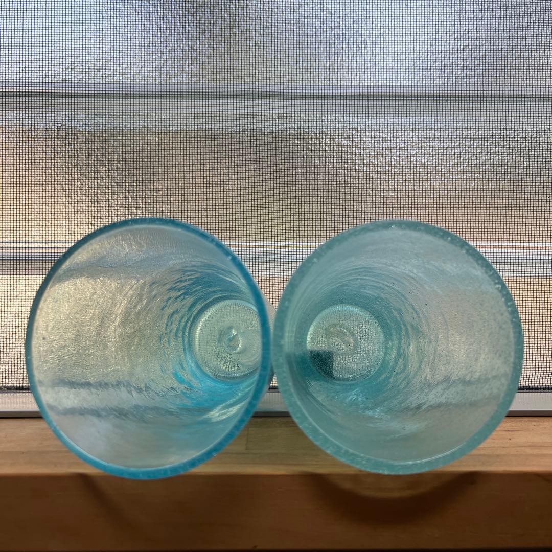 横山秀樹　グラス　吹きガラス　泡