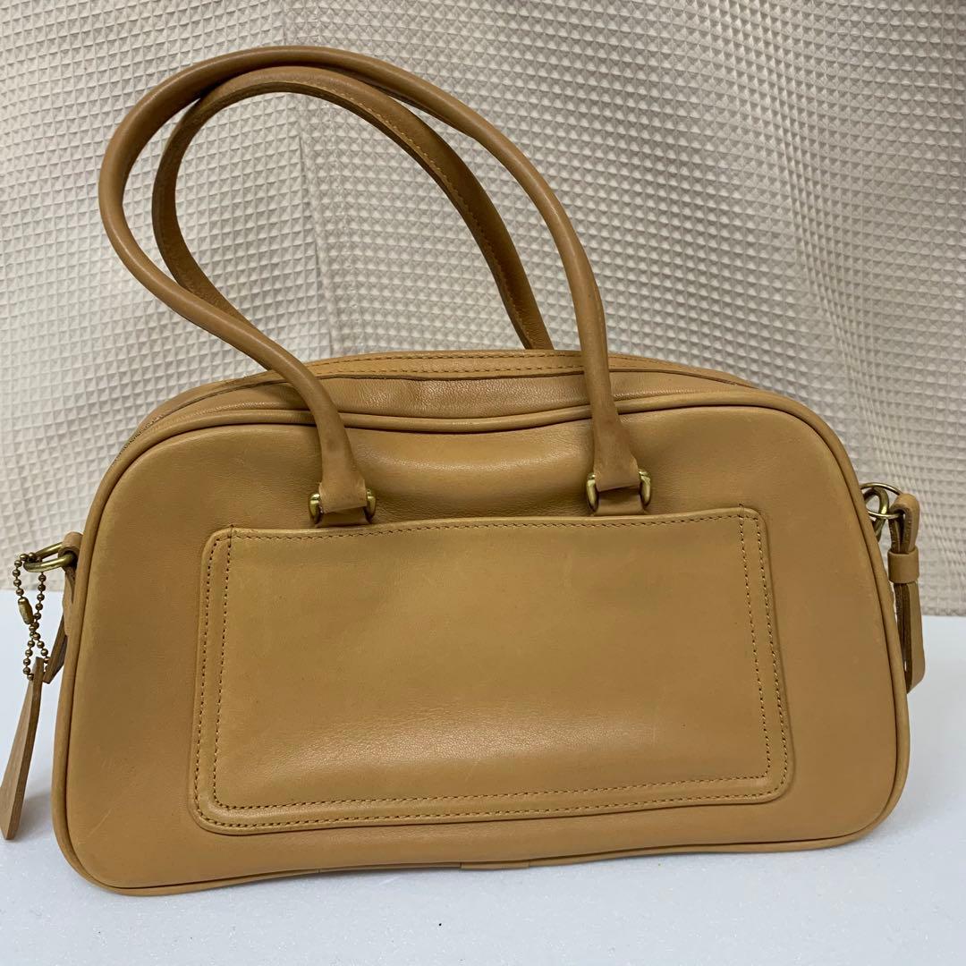 オールドコーチ ハンドバッグ 本革 レザー ベージュ 9768