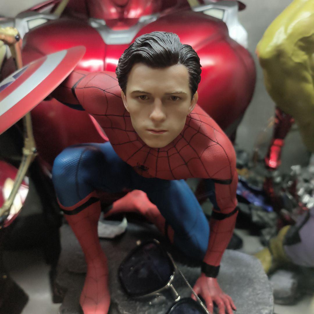 QS　スパイダーマン　頭パーツ3種類付　1／4スケール　フィギュア