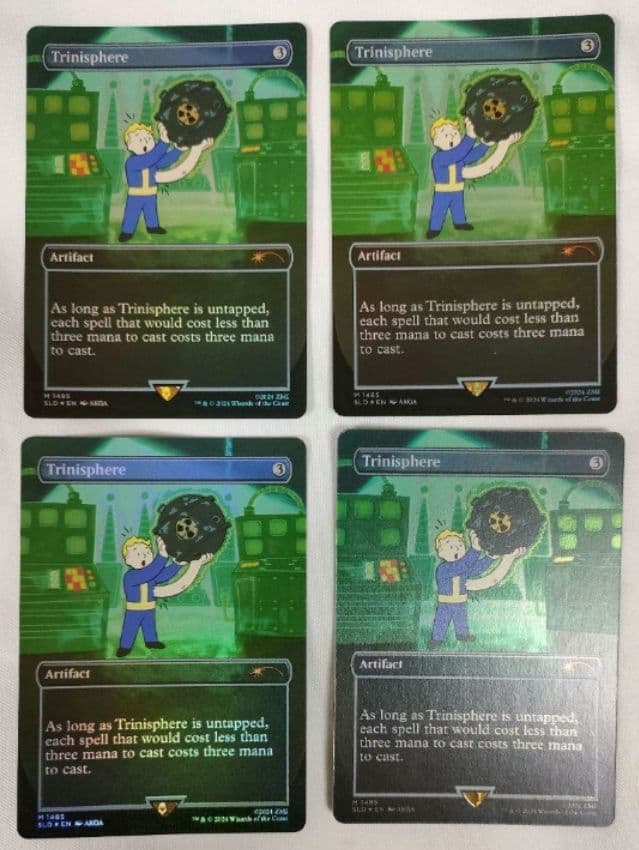 三なる宝球　4枚　mtg　secret lair fallout foil