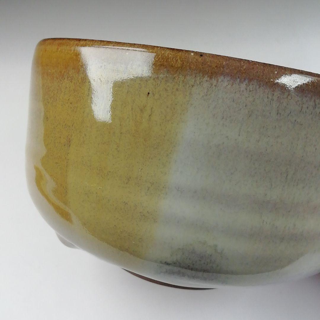Ｔ４７７　茶碗　『高取焼』『掛分　茶碗』『高取喜恵 造』　共箱　抹茶碗　茶道具