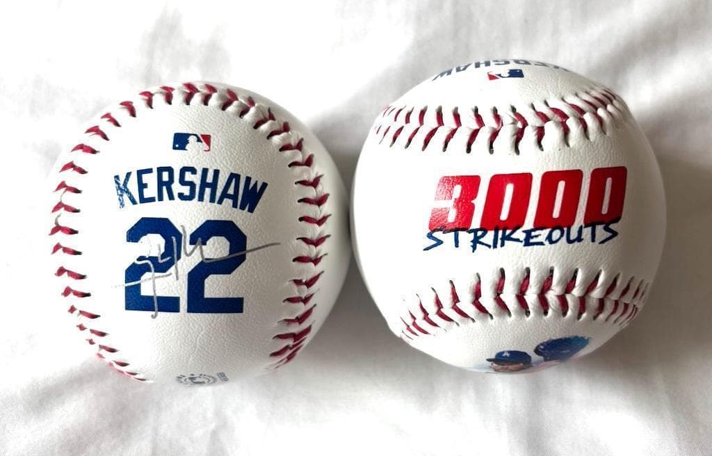 ドジャース クレイトン・カーショウ 3000奪三振記念ボール MLB公式限定品