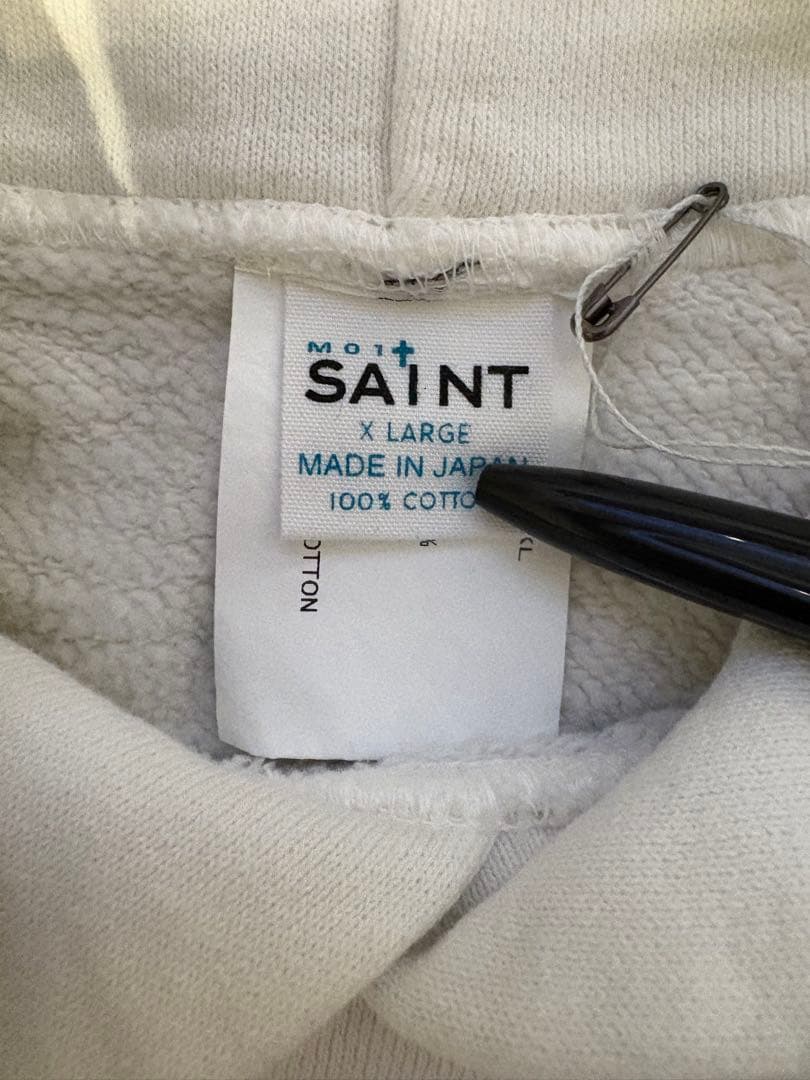 セントマイケル26SS新作HOODIE/I LOVE SAINT白XL極美品