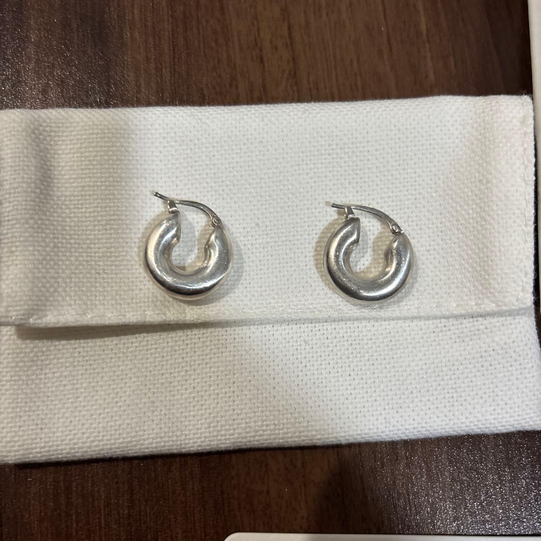 jil sander ピアス　両耳　シルバー　フープ