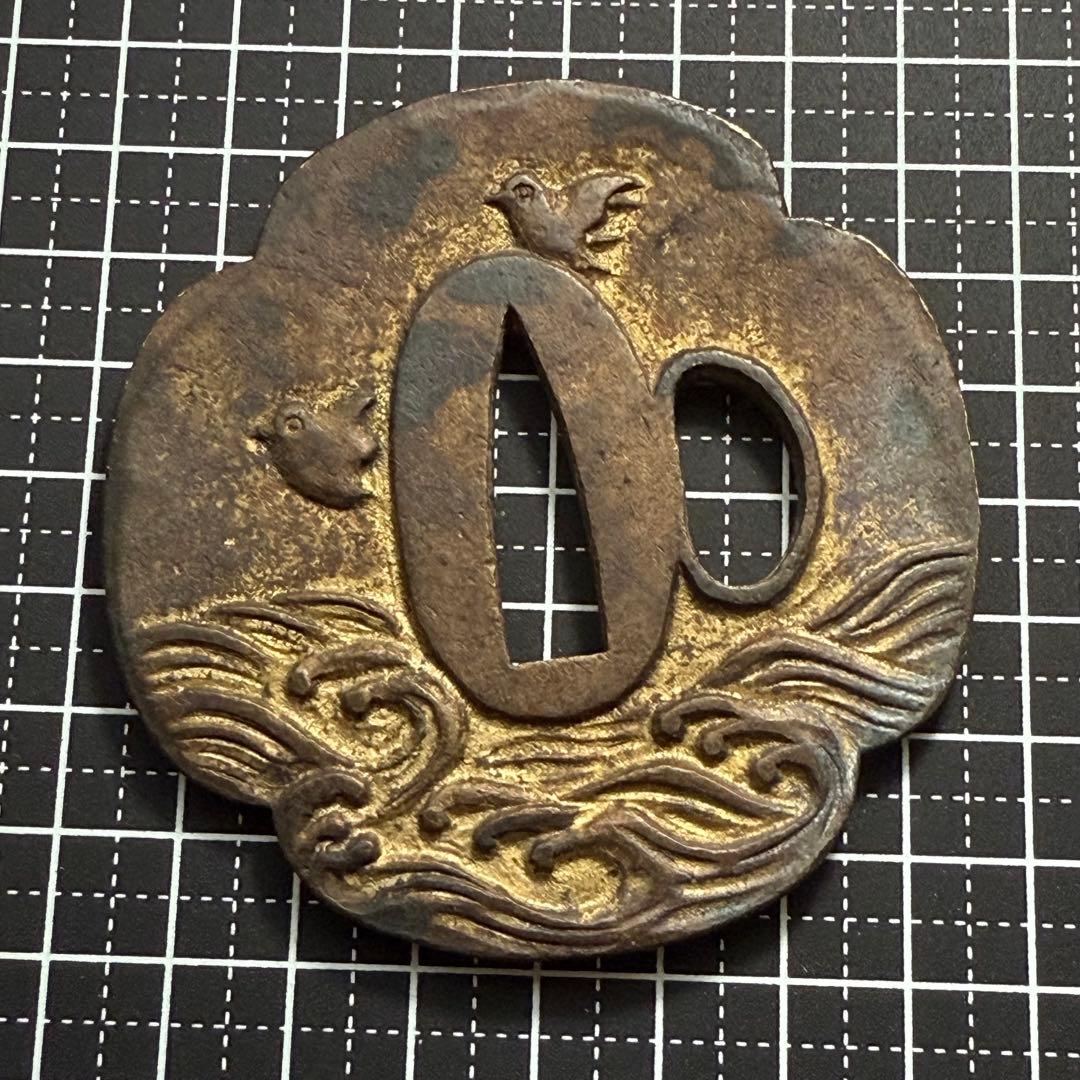 刀鍔 武具 江戸時代 戦国時代 波デザイン
