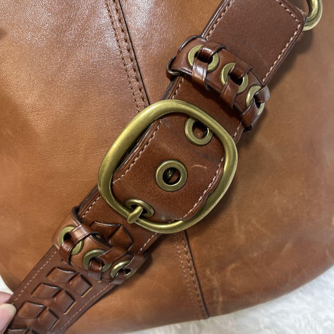 希少 COACH コーチ ブリーカー レザー ダッフルサック ショルダーバッグ