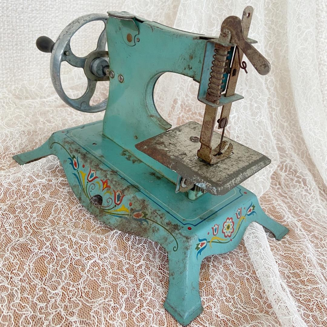 アンティーク トイミシン　水色　リンドストローム ビンテージ