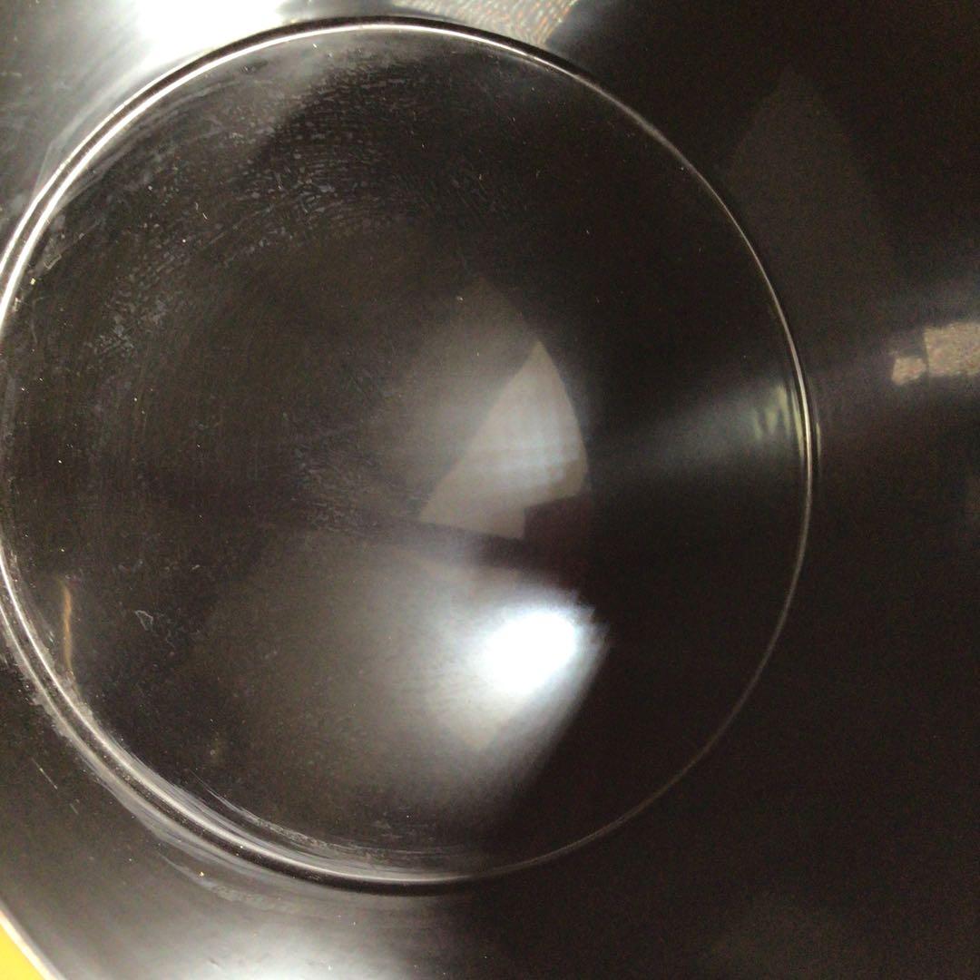 Ｐ８８７　水指　『藤波作』『朱塗内黒』『手桶水指』　共箱　茶道具