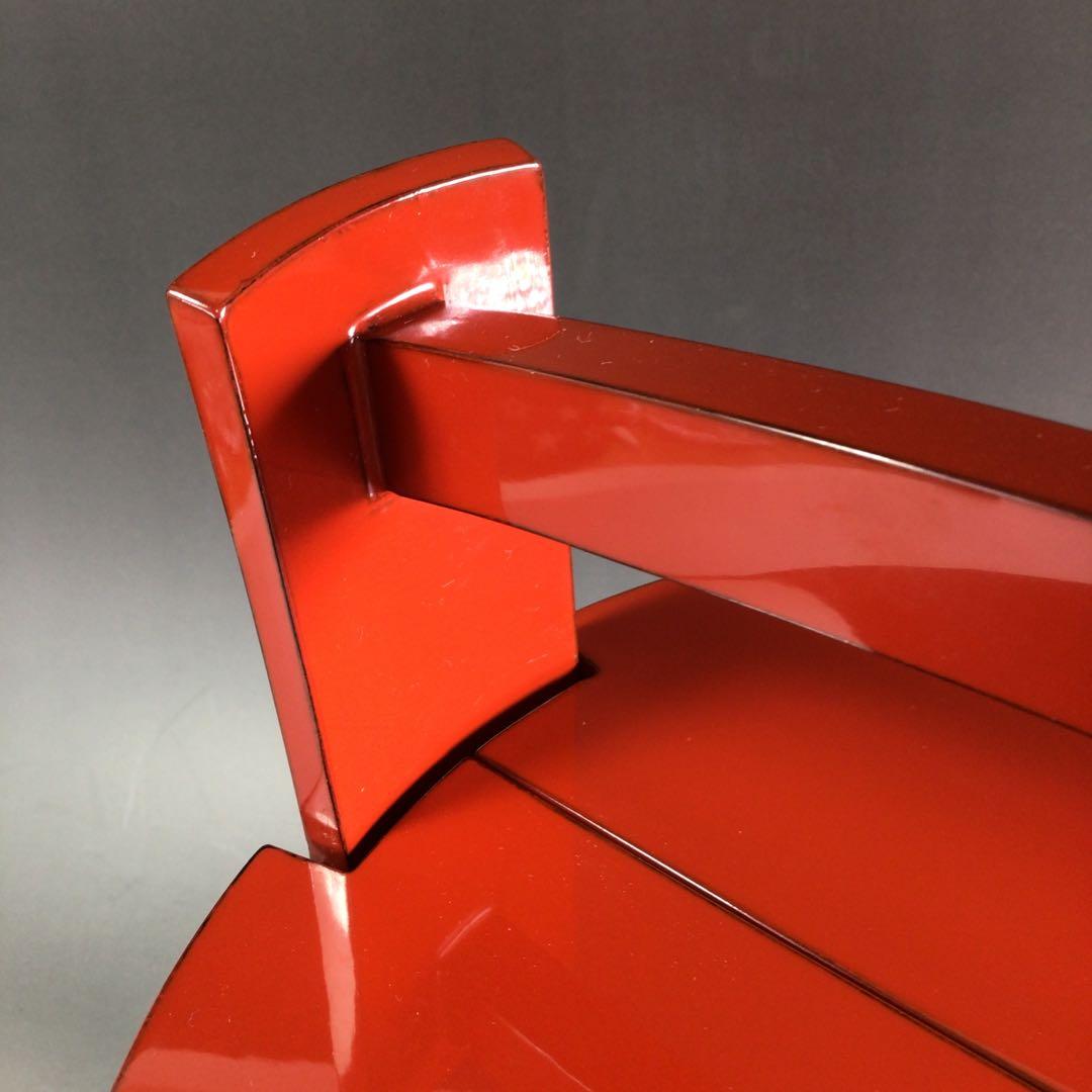 Ｐ８８７　水指　『藤波作』『朱塗内黒』『手桶水指』　共箱　茶道具