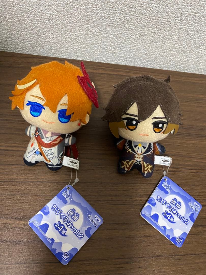 原神 鍾離 タルタリヤちびぐるみ vol.2 ぬいぐるみ マスコット タグ付き