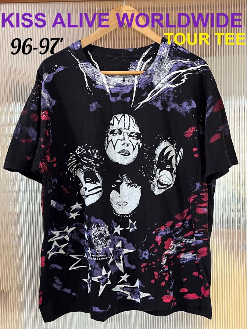 ミュージシャン KISS ALIVE WORLDWIDE TOUR TEE 1996-1997