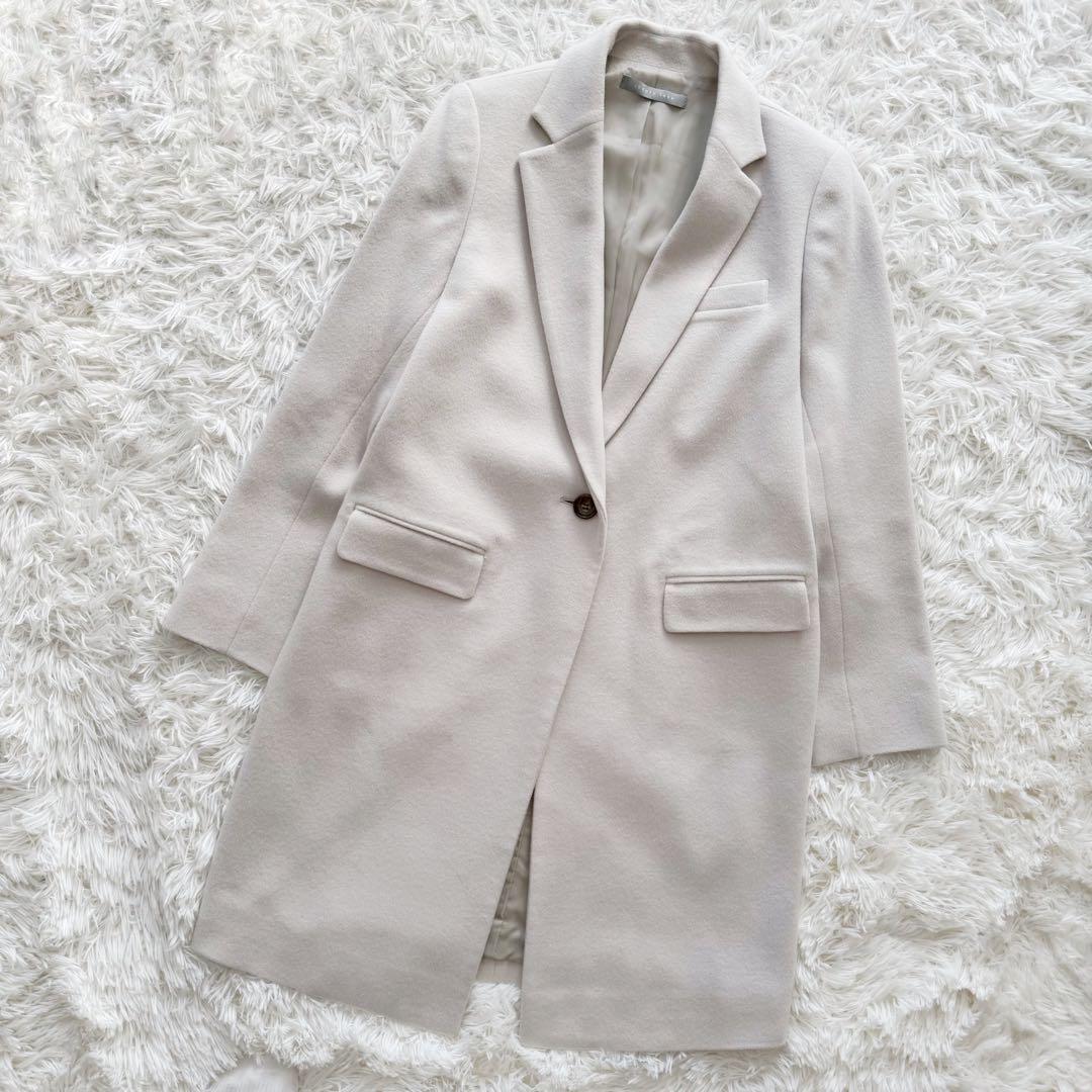 theory luxe セオリーリュクス チェスターコート ライトベージュ 40