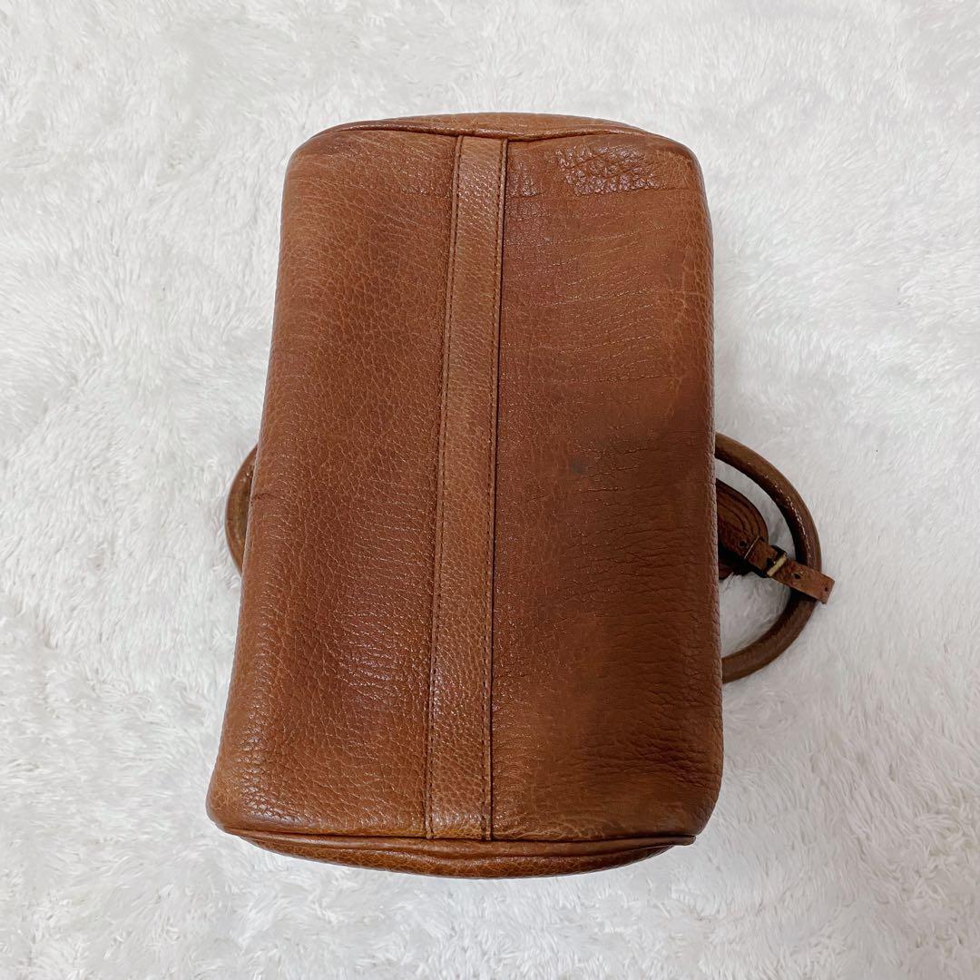 ポロラルフローレン ミニボストンバッグ　ハンドバッグ レザー 本革