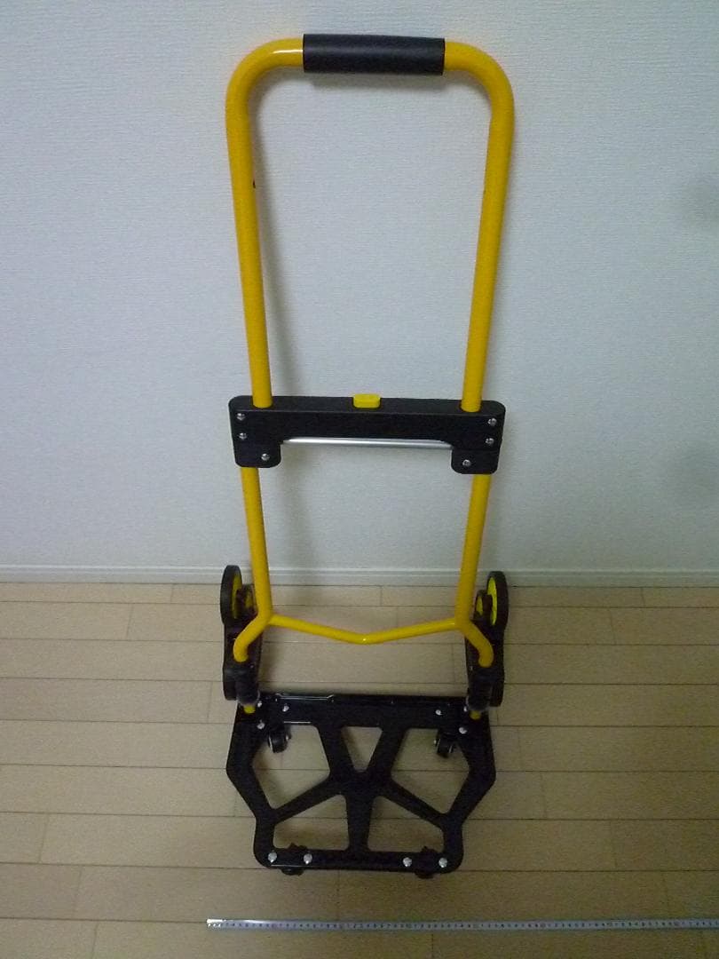 折りたたみ式キャリーカート イエロー/ブラック