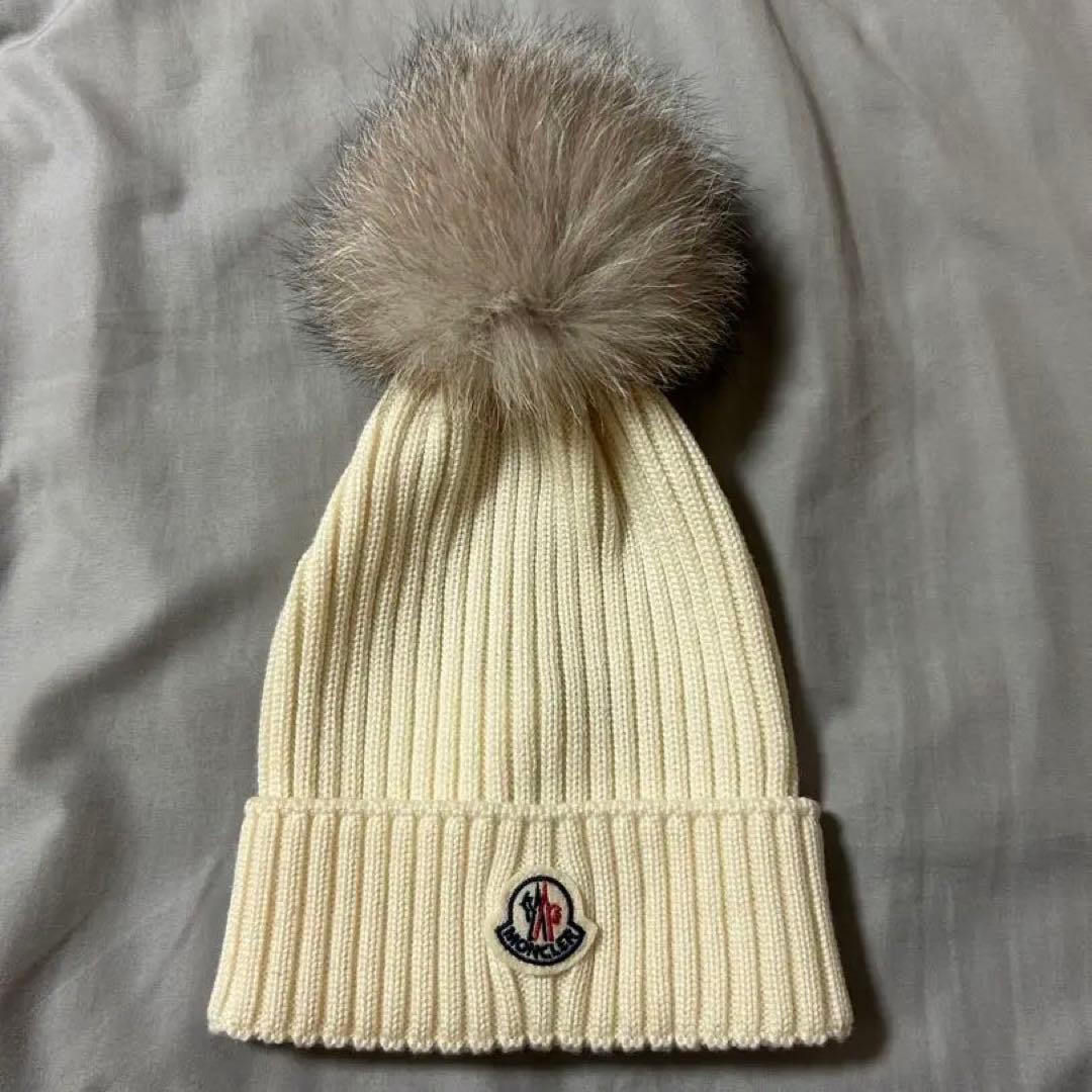 ★MONCLER★モンクレール★キッズLサイズ★アイボリー★ビーニー★