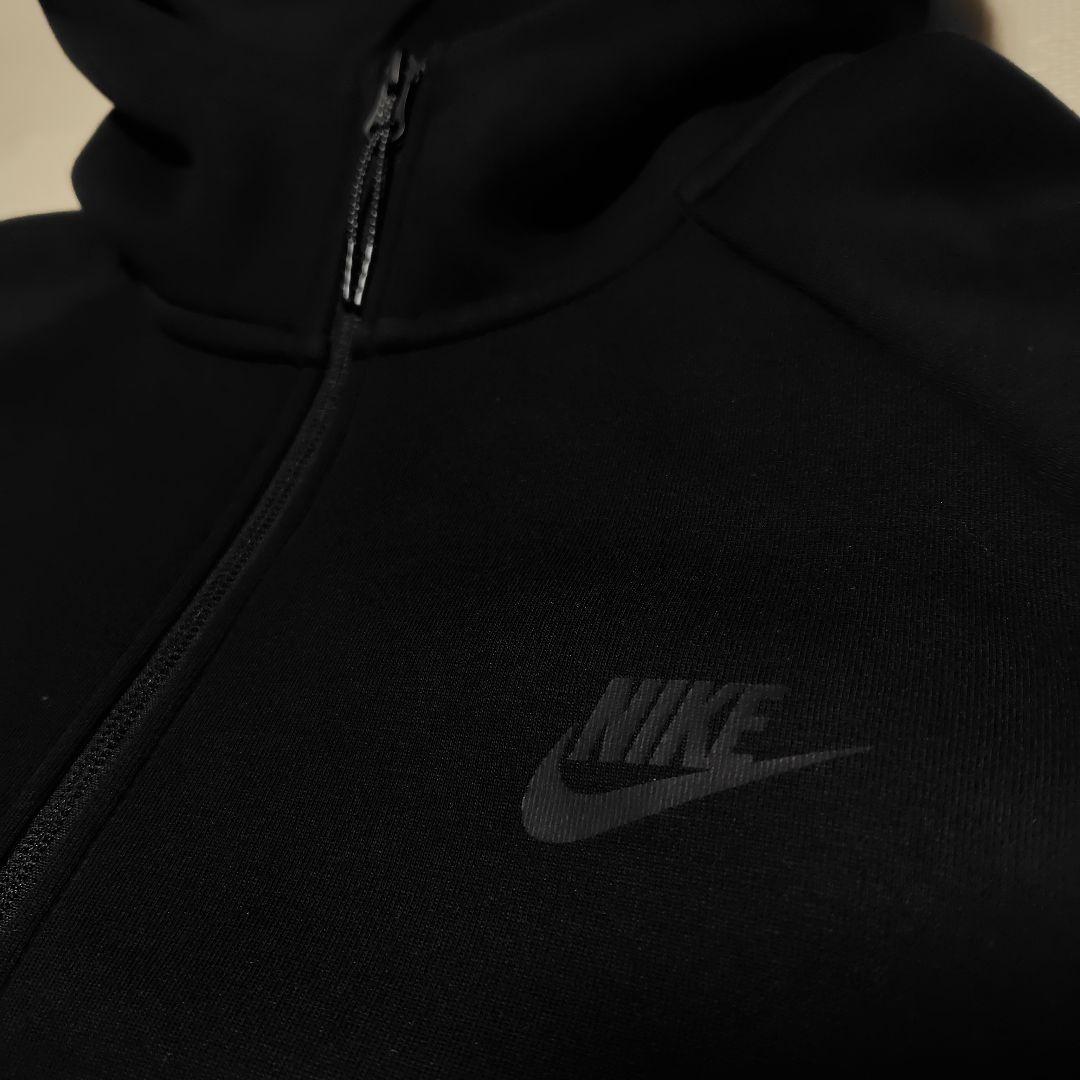 NIKE ナイキ　テックフリース フルジップ ウィンドランナー フーディ　黒×灰