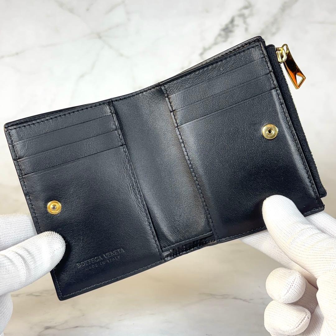 BOTTEGA VENETA 財布 2つ折り カセット 黒