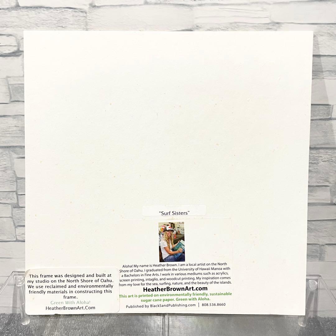 Heather Brown ヘザーブラウン 純正額 サイン入り ハワイアン雑貨