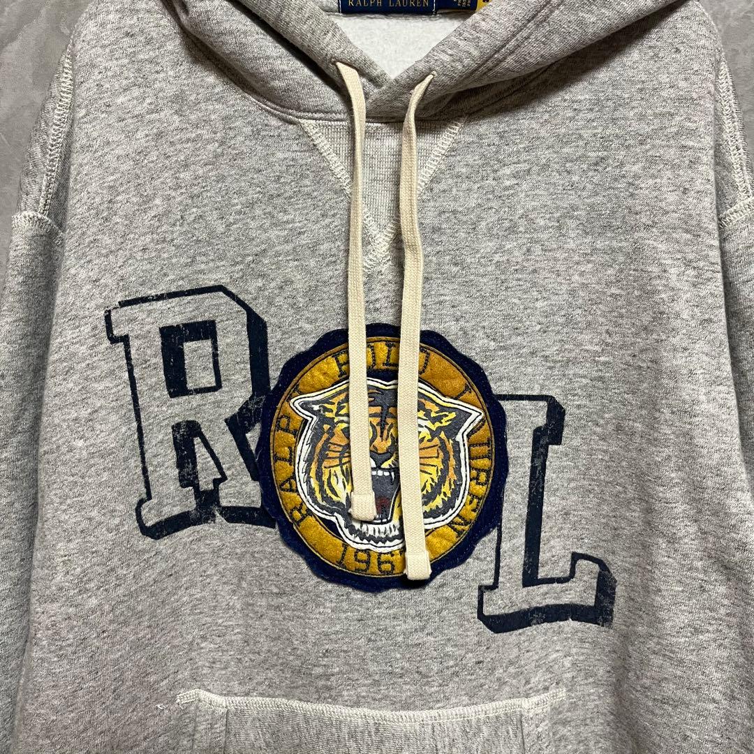 現行 タグ ポロ ラルフローレン メンズ タイガー ワッペン パーカー M