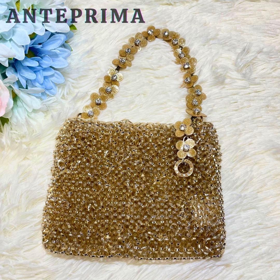 ANTEPRIMA アンテプリマ ワイヤーバッグ フラワー チェーン ゴールド