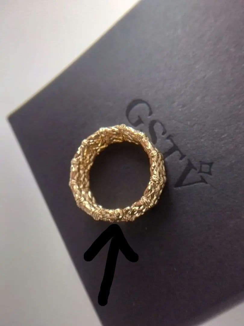 【新品同様】K18YG ミラーカット フリーリング