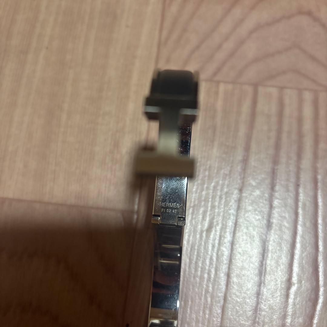 HERMES エルメス　エナメルブレスレット 《クリックHH》　黒　メンズ　T6