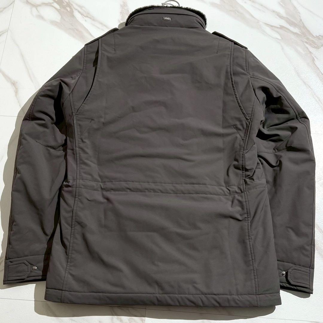 新品未使用タグ付き 24AW ヘルノ M-65型ブルゾン 中綿入り内側エコファー