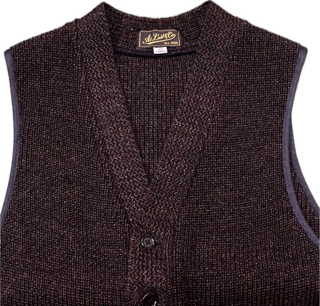 神配色 At last&co ボタンベスト 黒 アットラスト