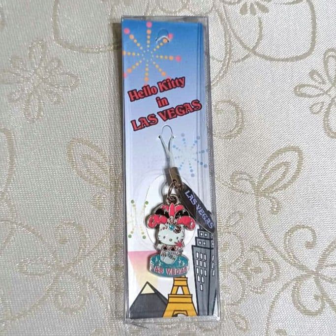 【レア】海外 ハローキティ　ラスベガス　根付け ストラップ　ご当地キティ