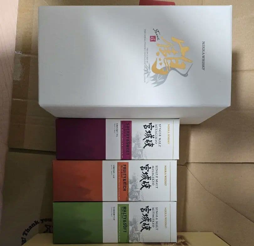 ニッカウイスキー 鶴 宮城峡ミニボトル3本