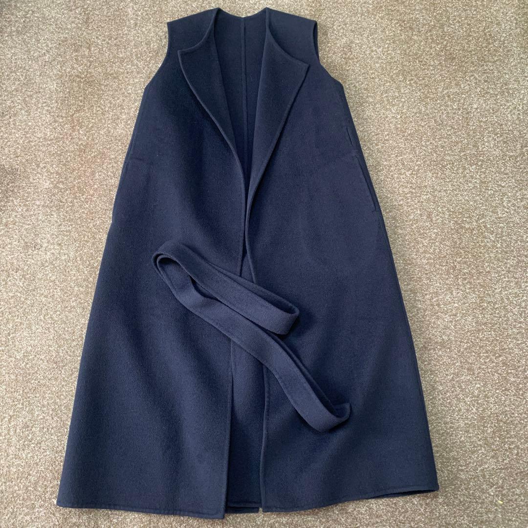 専用美品　Deuxieme Classe ウールアンゴラ ロングベスト　ネイビー