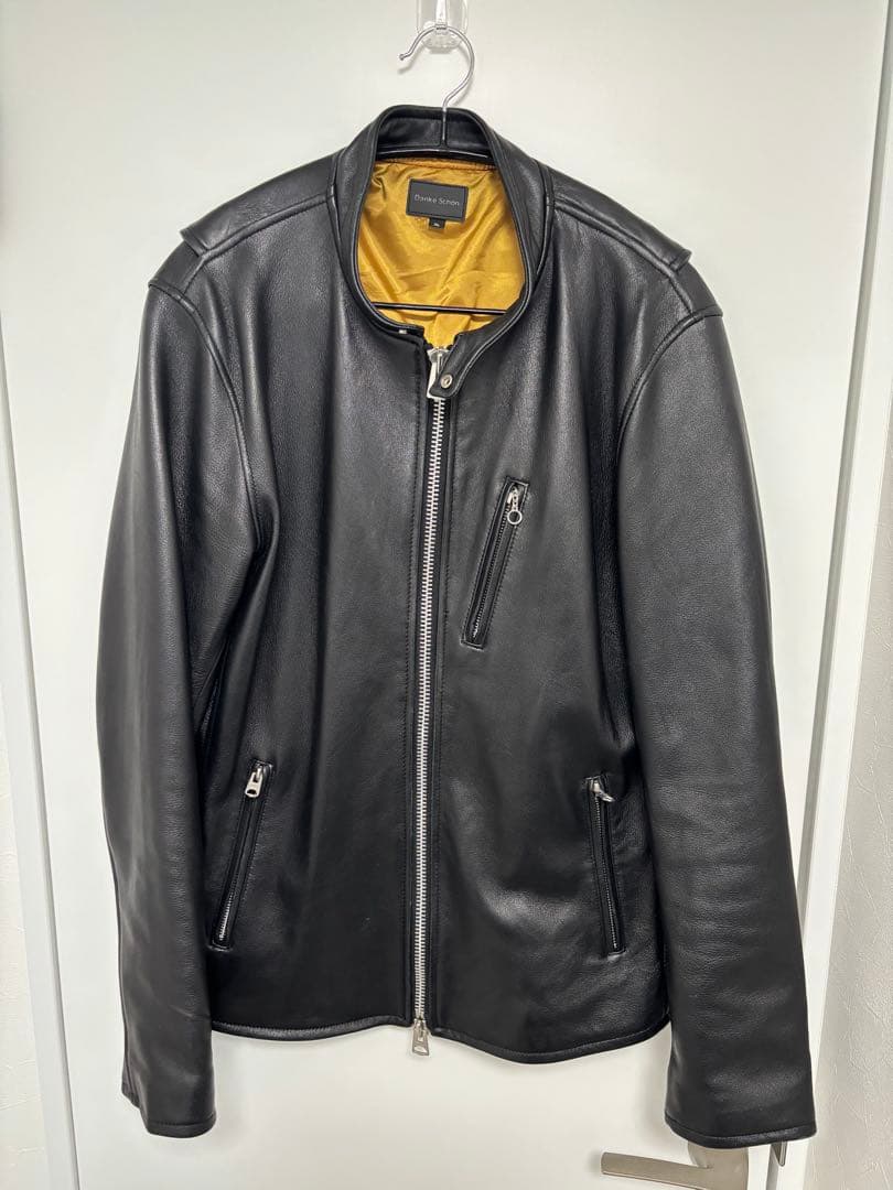 Danke Schön.シングルライダースジャケット 黒 レザー