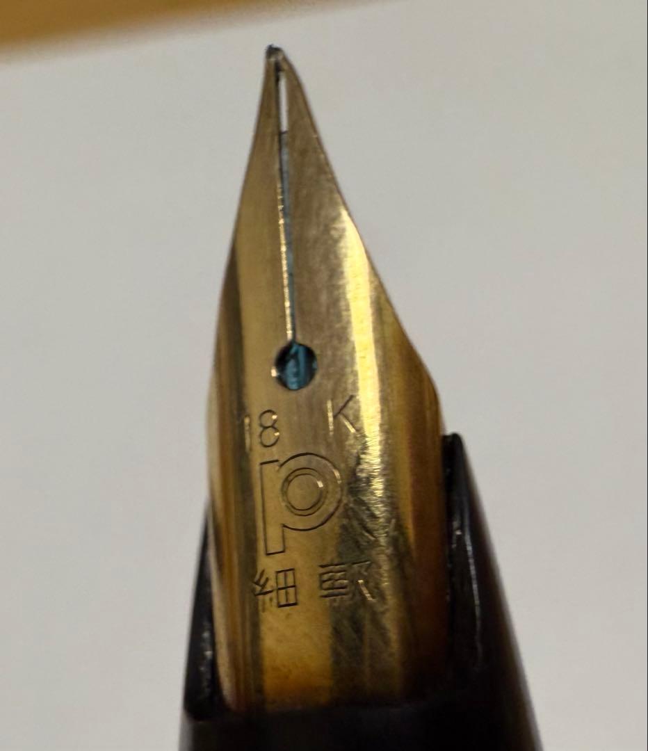 PLATINUM 万年筆 18K 革巻 シープ 2本 細字・細軟