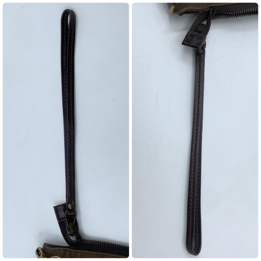 オールドグッチ ショルダーバッグ ハンドバック 真鍮色 キャンバス レザー