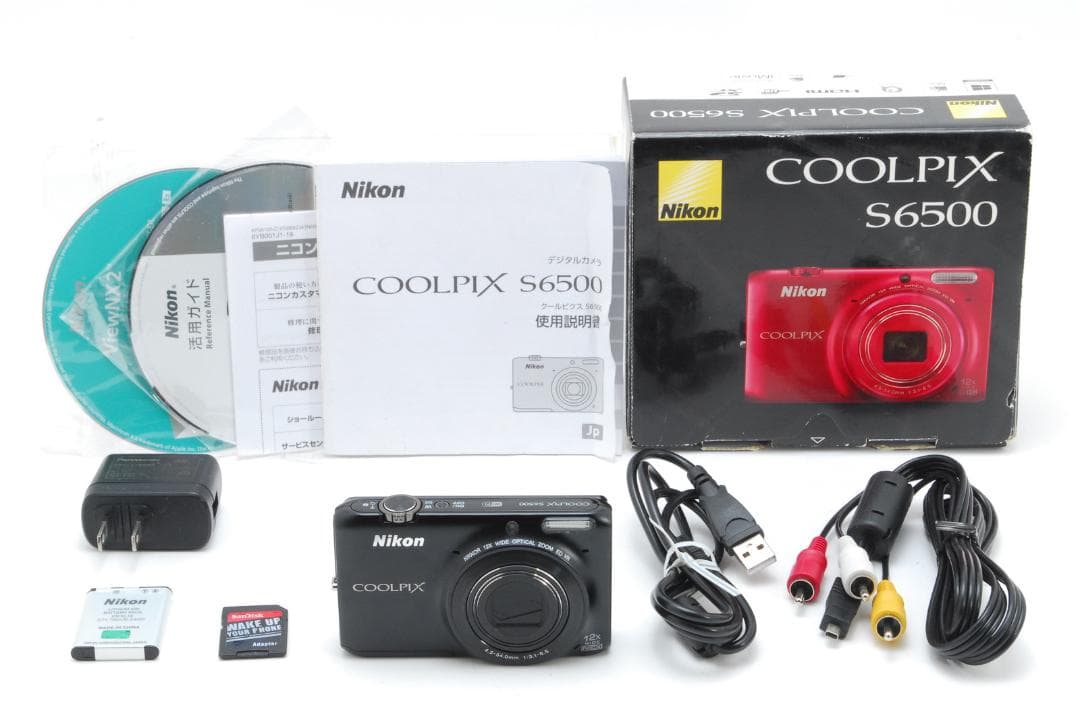 Nikon COOLPIX S6500 本体と付属品 SDカード付 動作確認済