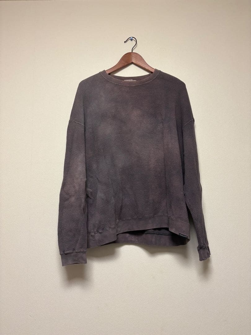 【UpcycleLimo】ワッフルムラ染めクルー