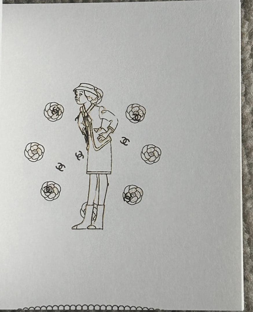 美品　CHANEL チェーン付きフィギュア&パラパラ漫画　新品未使用　非売品