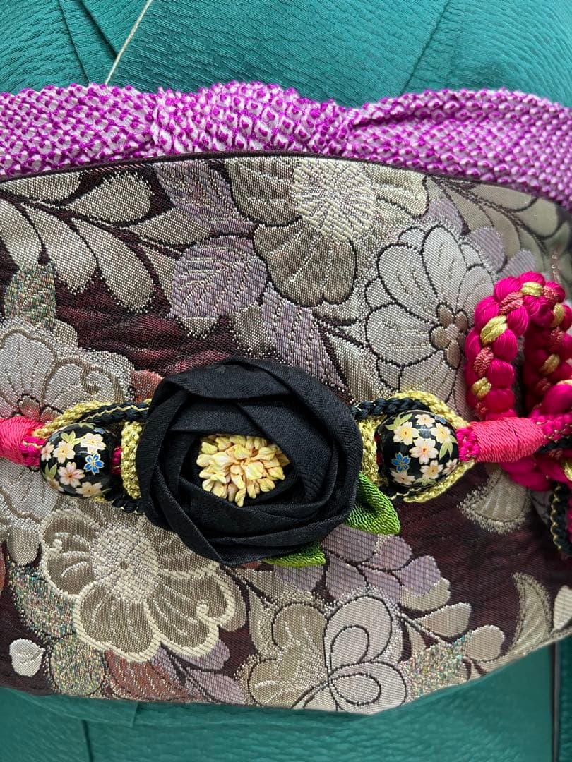 振り袖　フルセット　長襦袢　パーティー　成人式　金彩加工　刺繍入　辻ヶ花　671