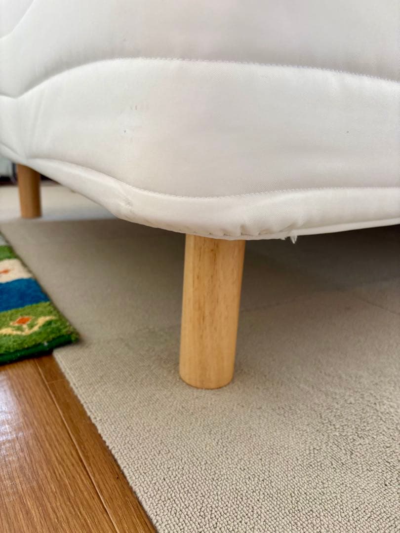 【無印良品】マットレス 高密度ポケットコイルセミダブル脚付き