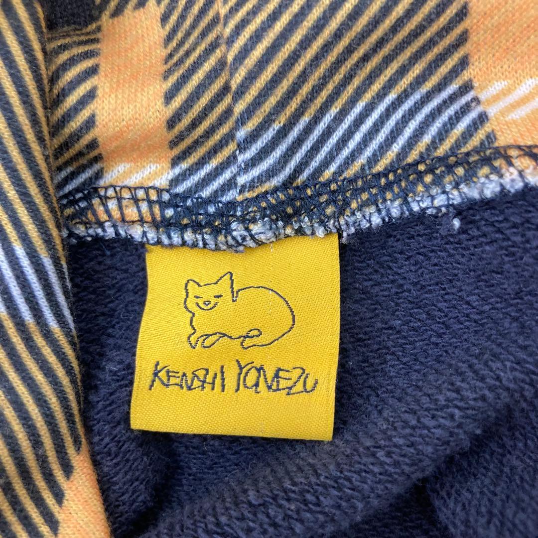 米津玄師 せきついくんパーカー チェック スウェット ジップパーカー Ｍ 紺