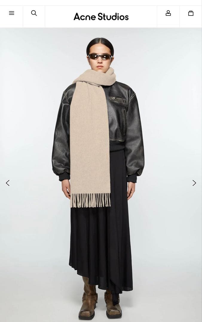 【極美品】アクネストゥディオス マフラー オートミール Acne Studios