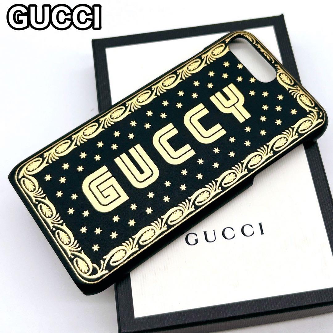 GUCCI グッチ GUCCY スターフレーム iPhone7/8ケース 黒