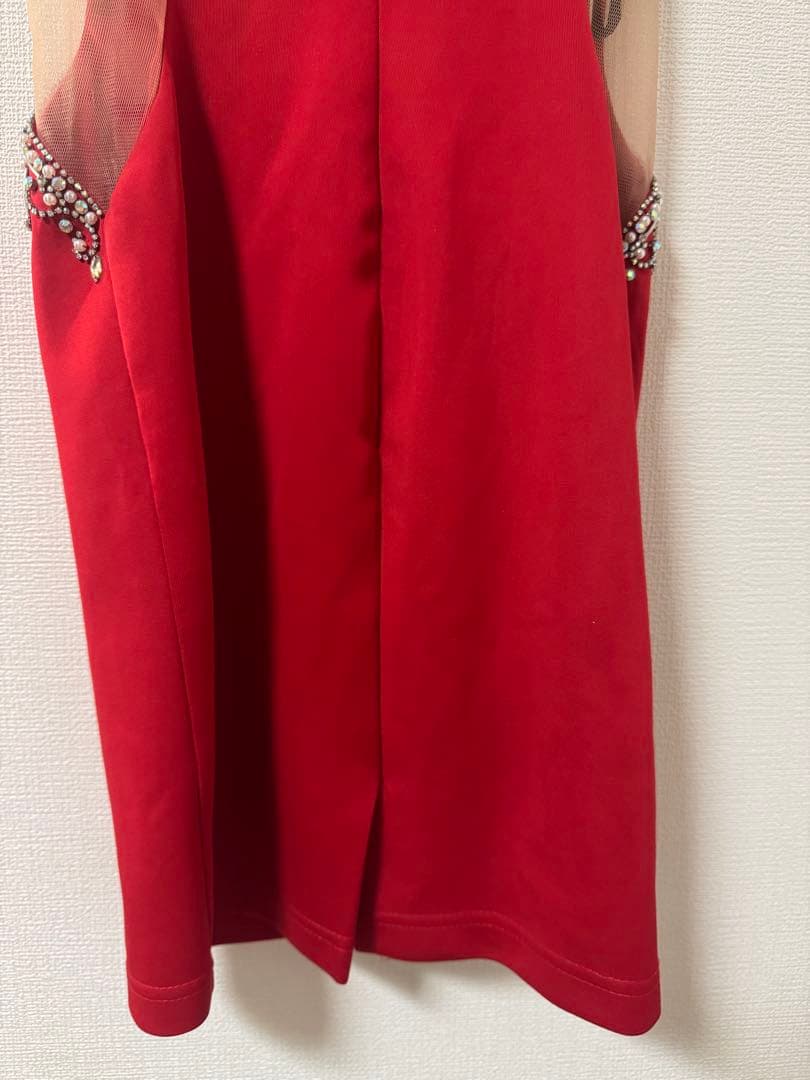 angelR エンジェルアール　赤　ドレス　ビジュー　S