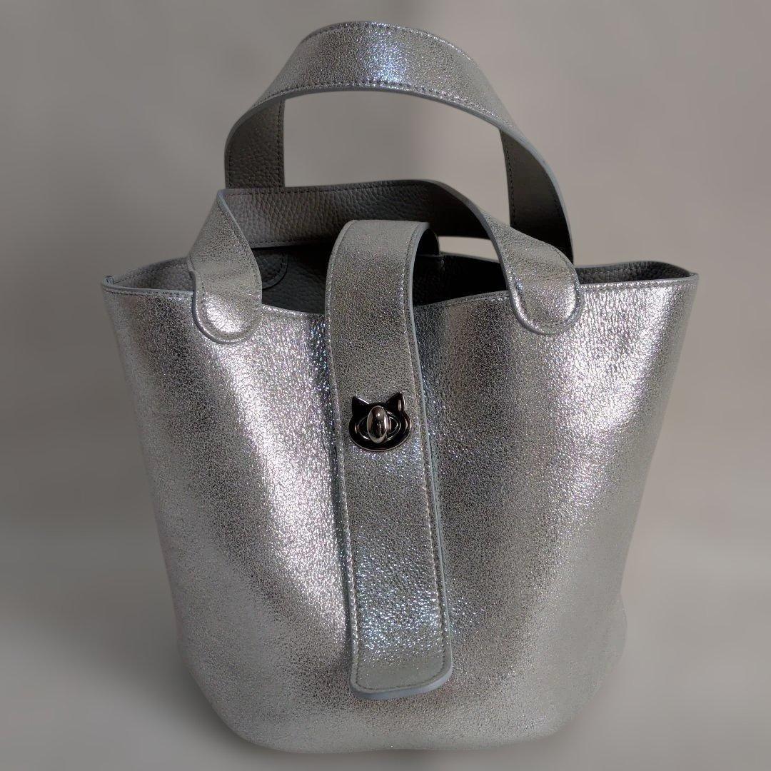 未使用 フィロソフィ キラキラバゲットバッグ PAW (パウ) / シルバー