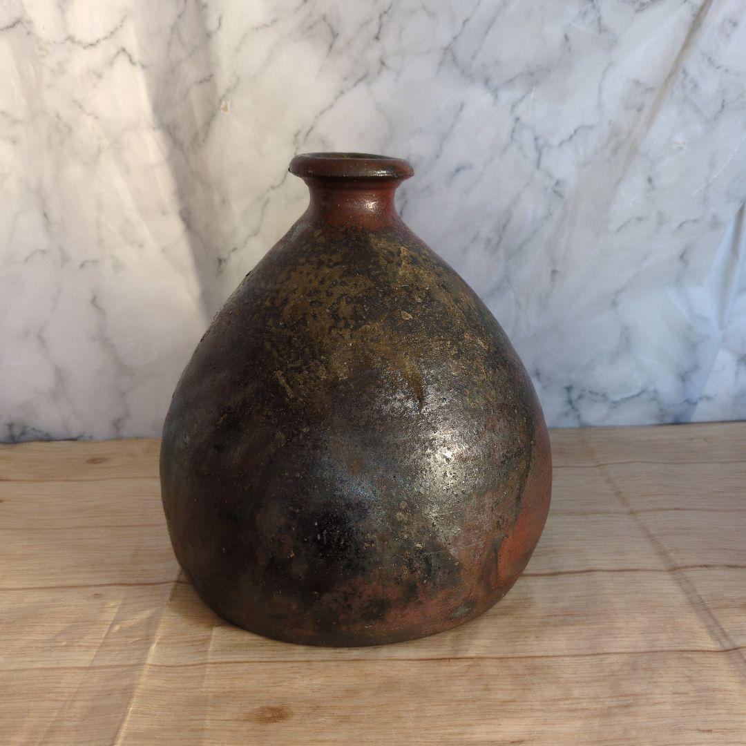 美品　花入　丹波焼　舟とっくり　森山丹山　茶道具